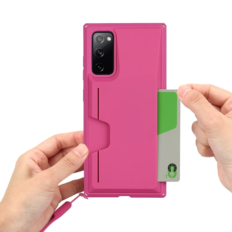 For Samsung Galaxy S20 FE Armor Shockproof TPU + PC Hard Case with Card Slot Holder