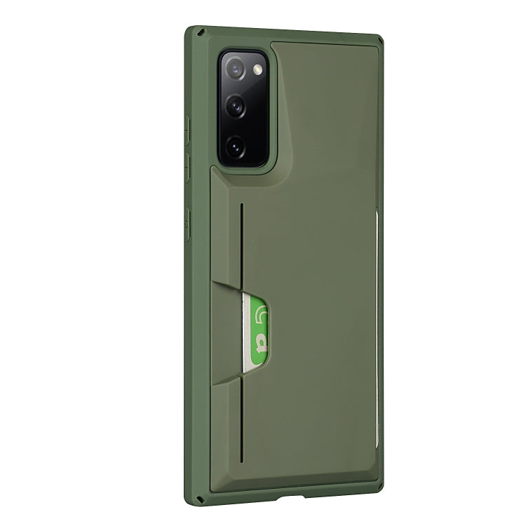 For Samsung Galaxy S20 FE Armor Shockproof TPU + PC Hard Case with Card Slot Holder
