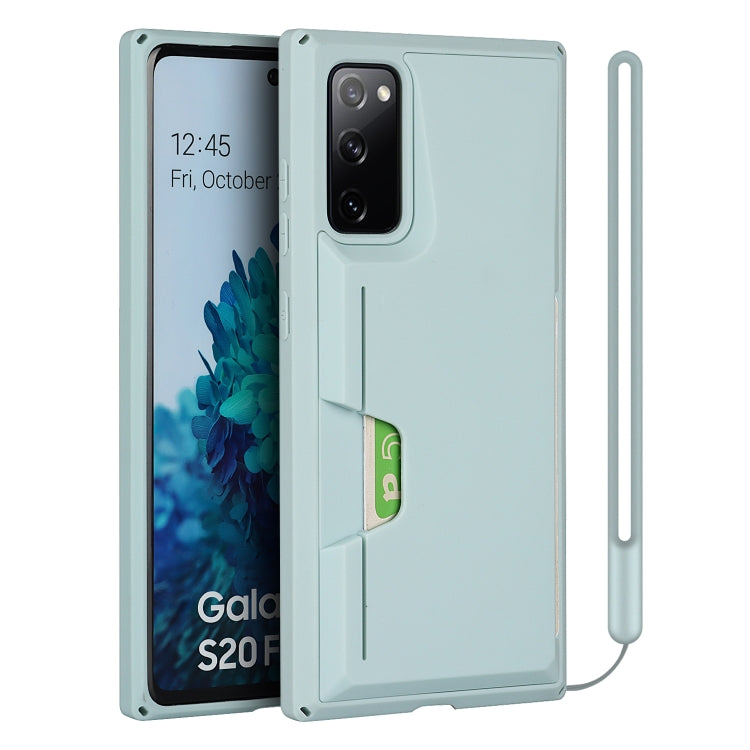 For Samsung Galaxy S20 FE Armor Shockproof TPU + PC Hard Case with Card Slot Holder