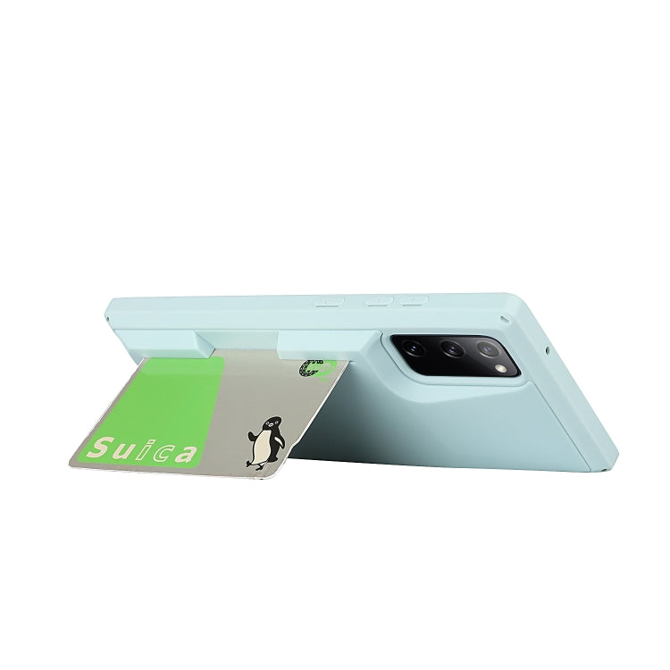 For Samsung Galaxy S20 FE Armor Shockproof TPU + PC Hard Case with Card Slot Holder