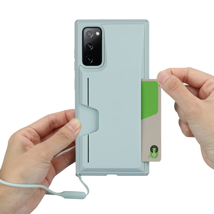 For Samsung Galaxy S20 FE Armor Shockproof TPU + PC Hard Case with Card Slot Holder