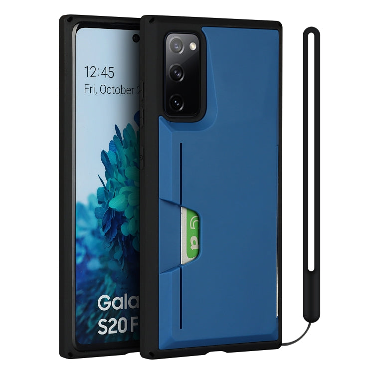 For Samsung Galaxy S20 FE Armor Shockproof TPU + PC Hard Case with Card Slot Holder