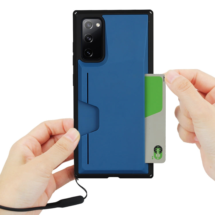 For Samsung Galaxy S20 FE Armor Shockproof TPU + PC Hard Case with Card Slot Holder