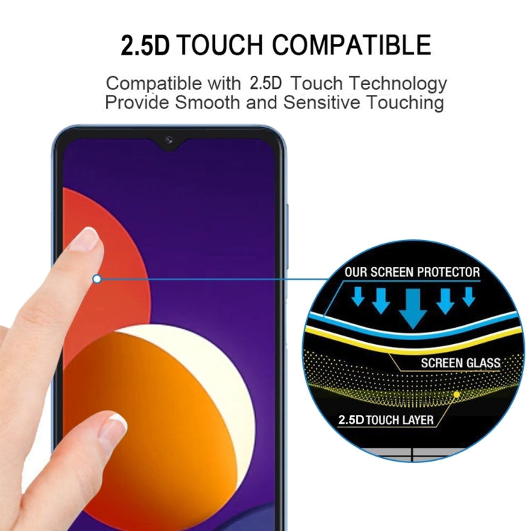 For Samsung Galaxy M12 25 PCS Full Glue Full Screen Tempered Glass Film