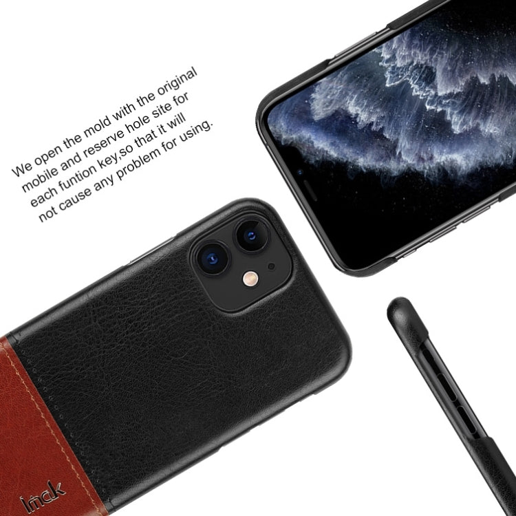 For iPhone 11 Ruiyi Series Concise Slim PU + PC Protective Case With Explosion-Proof Membrane