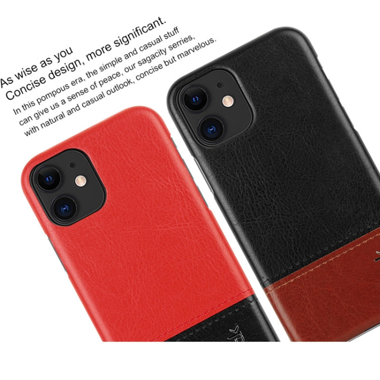 For iPhone 11 Ruiyi Series Concise Slim PU + PC Protective Case With Explosion-Proof Membrane