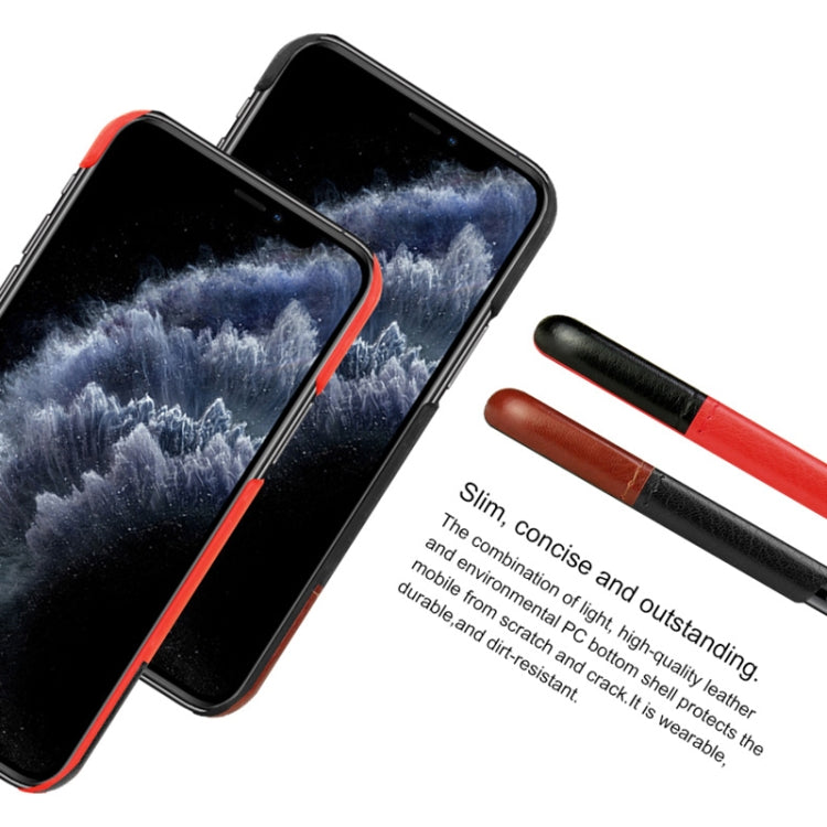 For iPhone 11 Ruiyi Series Concise Slim PU + PC Protective Case With Explosion-Proof Membrane