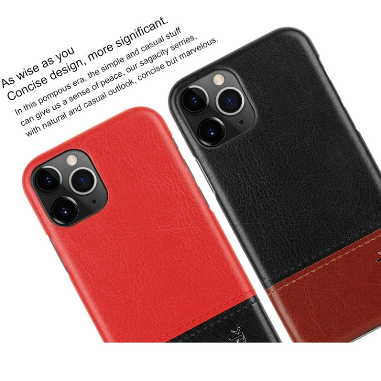 For iPhone 11 Pro Ruiyi Series Concise Slim PU + PC Protective Case With Explosion-Proof Membrane