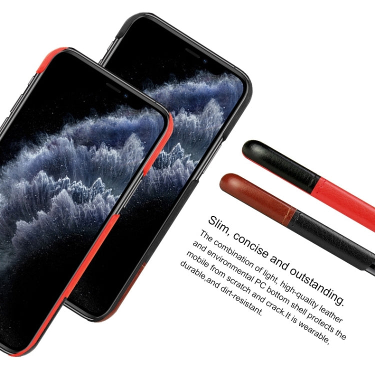 For iPhone 11 Pro Ruiyi Series Concise Slim PU + PC Protective Case With Explosion-Proof Membrane