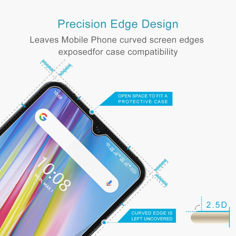 For Umidigi A11 50 PCS 0.26mm 9H 2.5D Tempered Glass Film