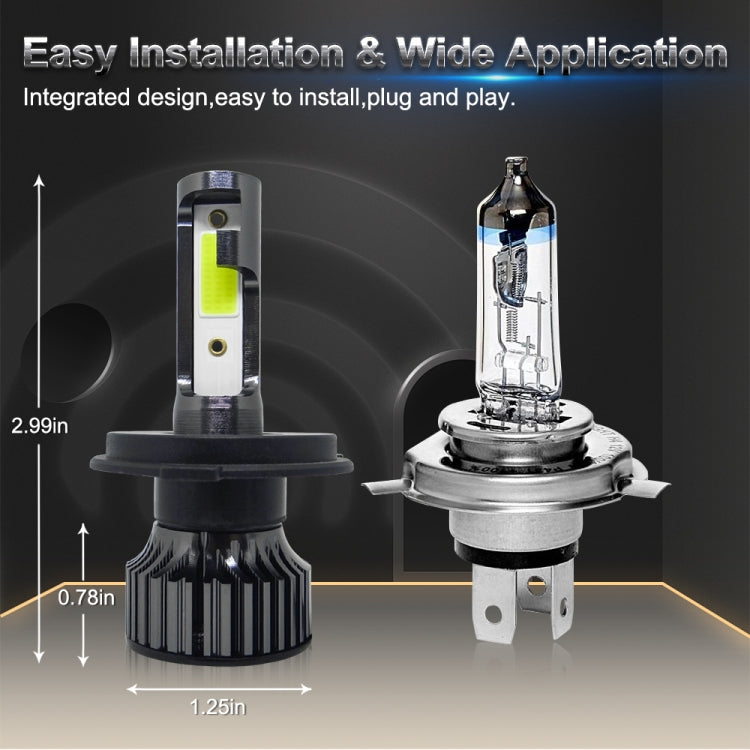 P1 H4 1 Pair 9V-36V / 36W / 6000K / 6000LM White Light IP68 Waterproof Car LED Headlight