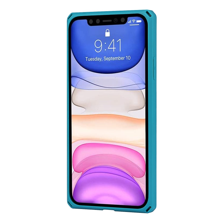 For iPhone 11 Carbon Fiber Armor Shockproof TPU + PC Hard Case with Card Slot Holder