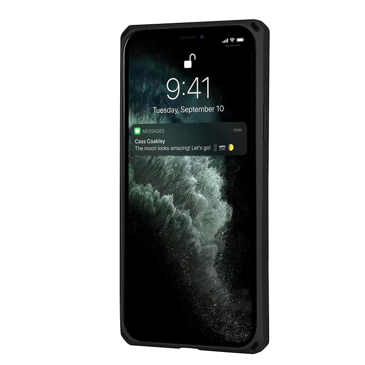 For iPhone 11 Pro Carbon Fiber Armor Shockproof TPU + PC Hard Case with Card Slot Holder