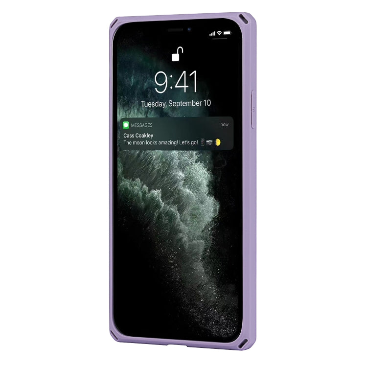 For iPhone 11 Pro Max Carbon Fiber Armor Shockproof TPU + PC Hard Case with Card Slot Holder