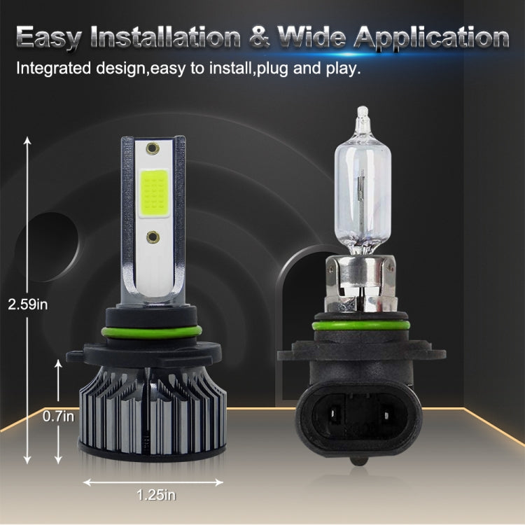 P1 9006 1 Pair 9V-36V / 36W / 8000K / 6000LM IP68 Waterproof Car LED Headlight