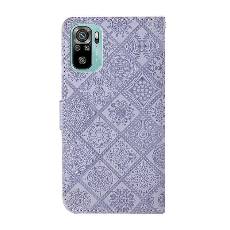 For Xiaomi Redmi Note 10 4G Ethnic Style Embossed Pattern Horizontal Flip Leather Case with Holder & Card Slots & Wallet & Lanyard