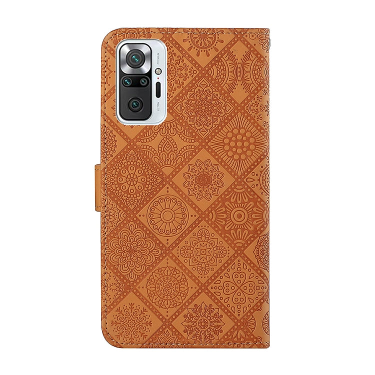 For Xiaomi Redmi Note 10 Pro Ethnic Style Embossed Pattern Horizontal Flip Leather Case with Holder & Card Slots & Wallet & Lanyard