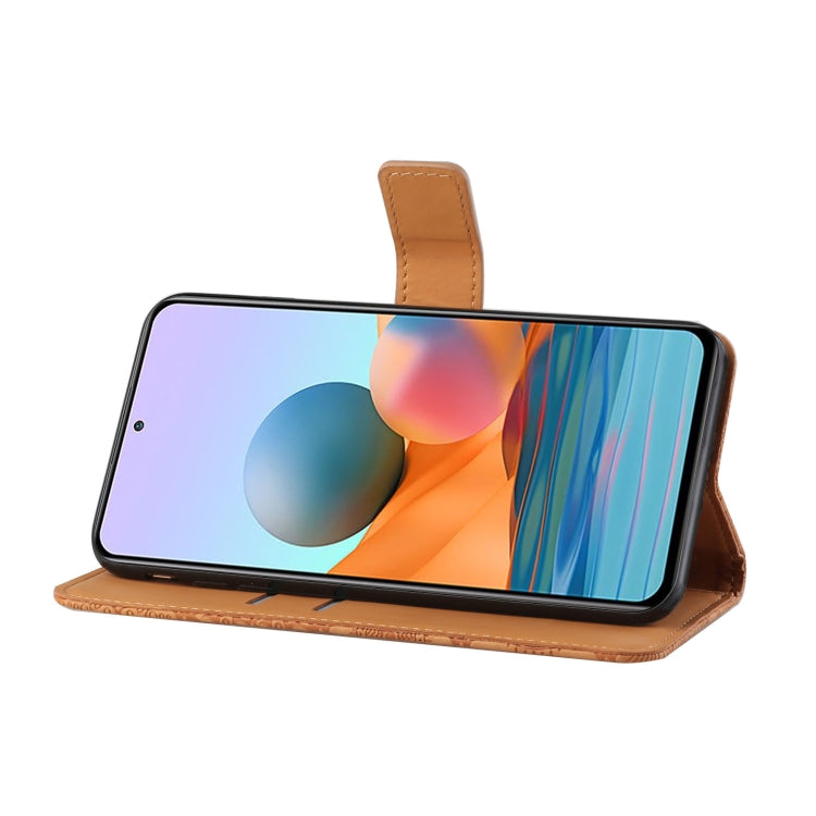 For Xiaomi Redmi Note 10 Pro Ethnic Style Embossed Pattern Horizontal Flip Leather Case with Holder & Card Slots & Wallet & Lanyard