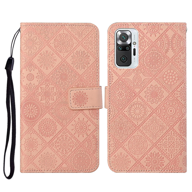 For Xiaomi Redmi Note 10 Pro Ethnic Style Embossed Pattern Horizontal Flip Leather Case with Holder & Card Slots & Wallet & Lanyard