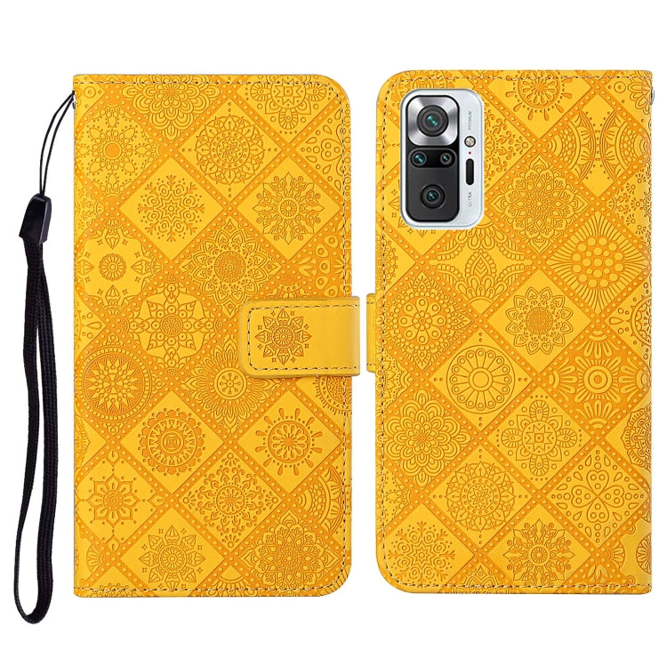 For Xiaomi Redmi Note 10 Pro Ethnic Style Embossed Pattern Horizontal Flip Leather Case with Holder & Card Slots & Wallet & Lanyard