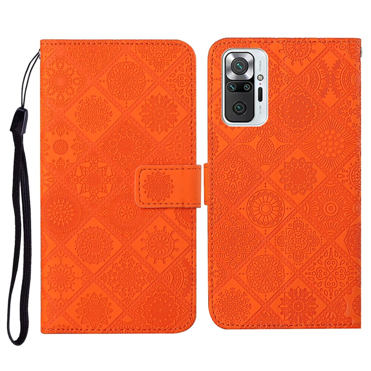 For Xiaomi Redmi Note 10 Pro Ethnic Style Embossed Pattern Horizontal Flip Leather Case with Holder & Card Slots & Wallet & Lanyard