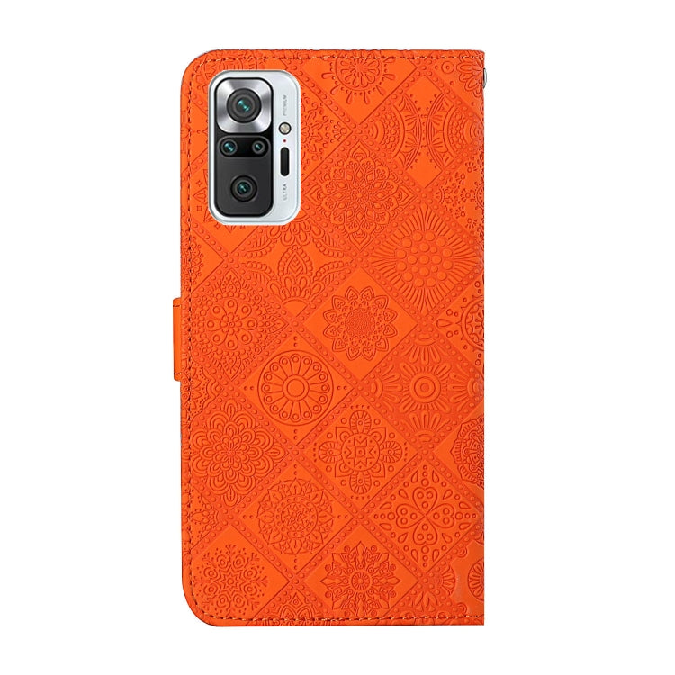 For Xiaomi Redmi Note 10 Pro Ethnic Style Embossed Pattern Horizontal Flip Leather Case with Holder & Card Slots & Wallet & Lanyard