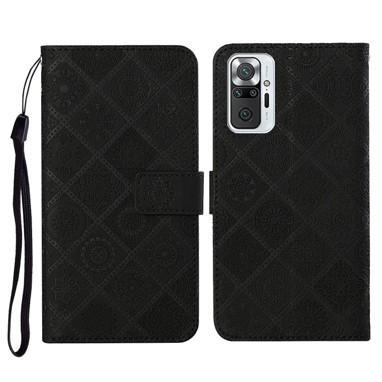For Xiaomi Redmi Note 10 Pro Ethnic Style Embossed Pattern Horizontal Flip Leather Case with Holder & Card Slots & Wallet & Lanyard