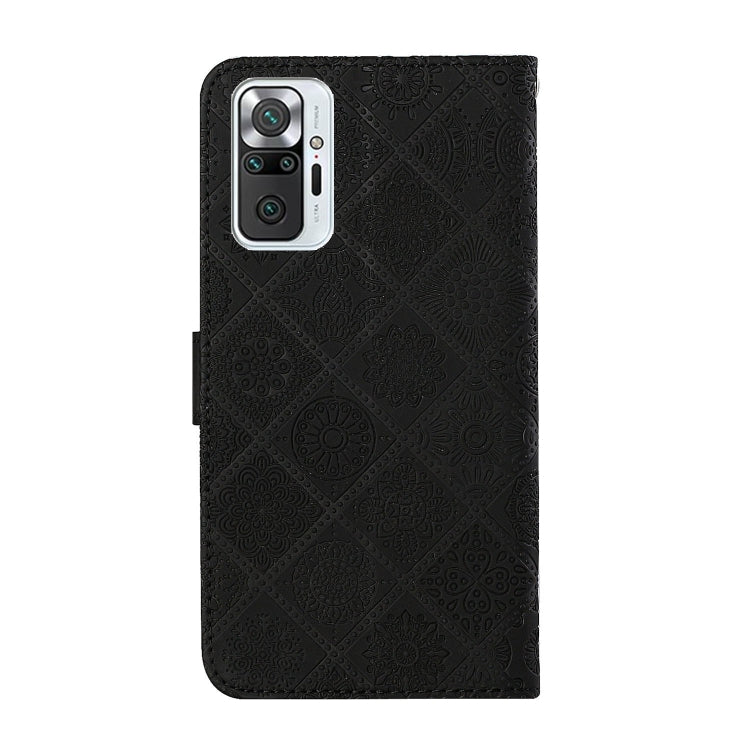 For Xiaomi Redmi Note 10 Pro Ethnic Style Embossed Pattern Horizontal Flip Leather Case with Holder & Card Slots & Wallet & Lanyard