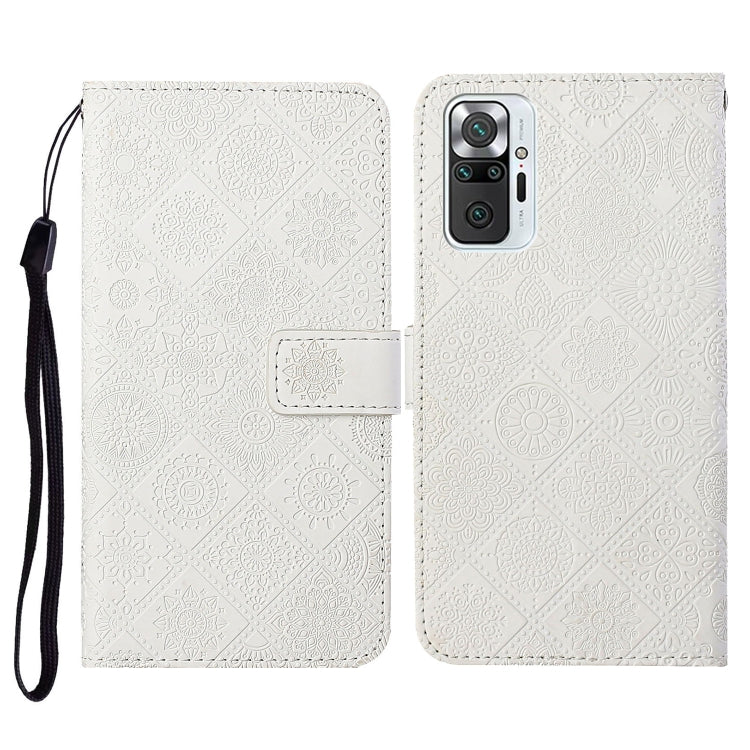 For Xiaomi Redmi Note 10 Pro Ethnic Style Embossed Pattern Horizontal Flip Leather Case with Holder & Card Slots & Wallet & Lanyard