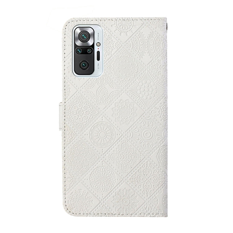 For Xiaomi Redmi Note 10 Pro Ethnic Style Embossed Pattern Horizontal Flip Leather Case with Holder & Card Slots & Wallet & Lanyard