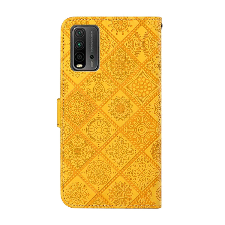 For Xiaomi Redmi 9T Ethnic Style Embossed Pattern Horizontal Flip Leather Case with Holder & Card Slots & Wallet & Lanyard