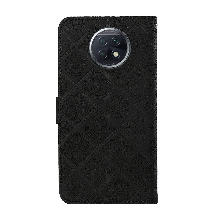 For Xiaomi Redmi Note 9T Ethnic Style Embossed Pattern Horizontal Flip Leather Case with Holder & Card Slots & Wallet & Lanyard