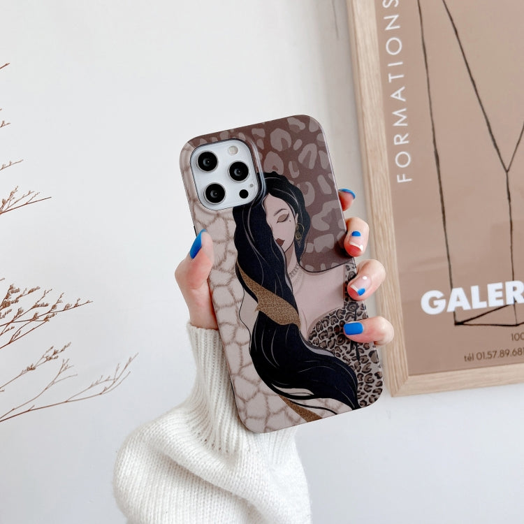 For iPhone 12 / 12 Pro Shockproof Half-inclusive Leopard Pattern Protective Case