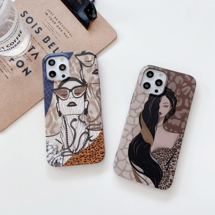 For iPhone 12 / 12 Pro Shockproof Half-inclusive Leopard Pattern Protective Case