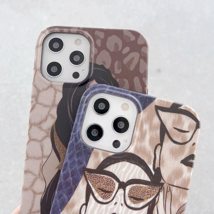 For iPhone 12 / 12 Pro Shockproof Half-inclusive Leopard Pattern Protective Case