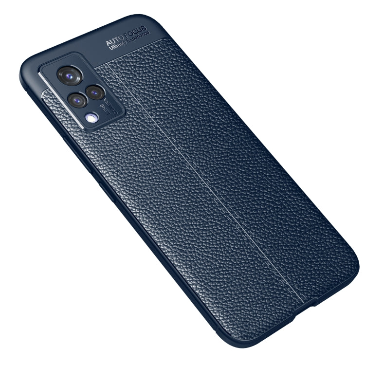 For vivo V21 Litchi Texture TPU Shockproof Case