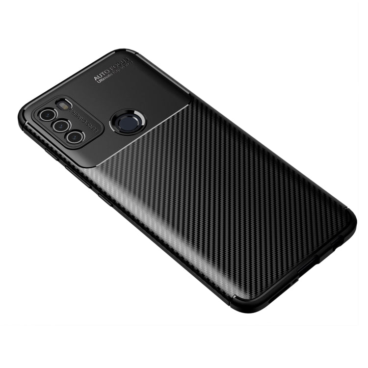 For Motorola Moto G50 Carbon Fiber Texture Shockproof TPU Case