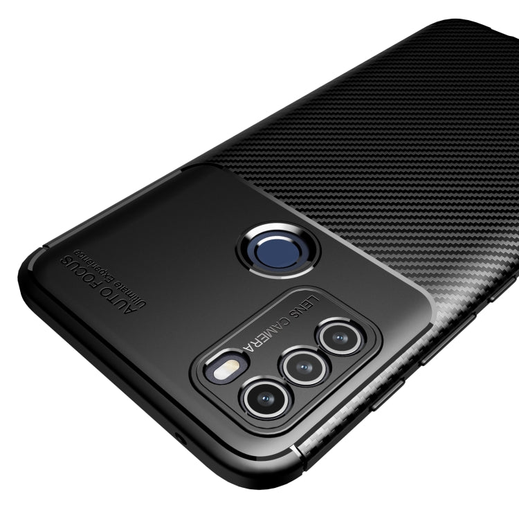 For Motorola Moto G50 Carbon Fiber Texture Shockproof TPU Case