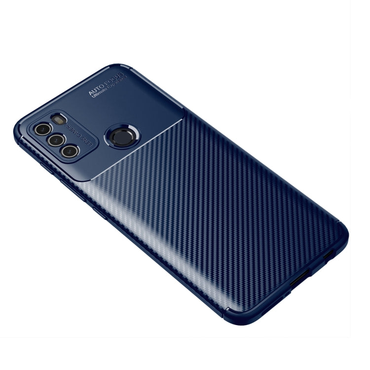 For Motorola Moto G50 Carbon Fiber Texture Shockproof TPU Case