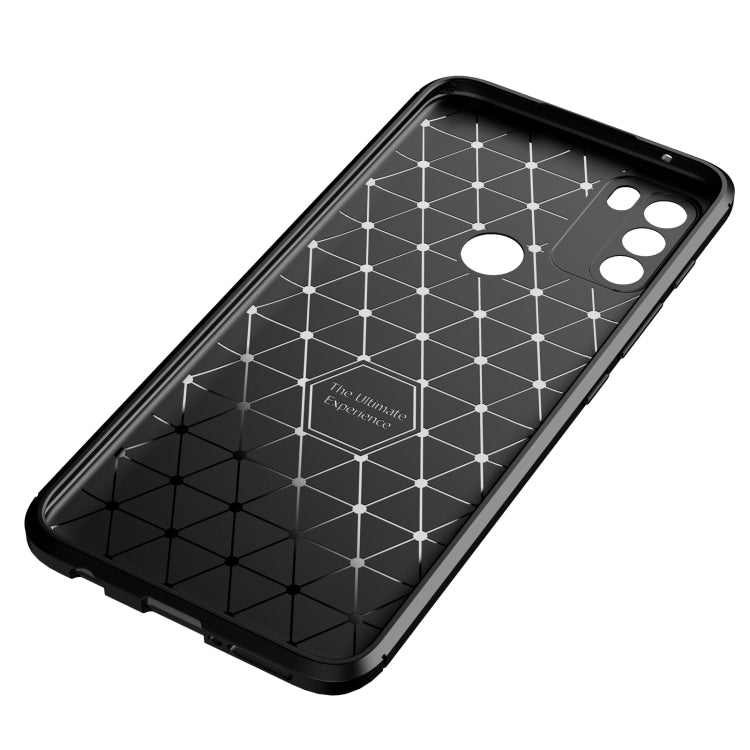 For Motorola Moto G50 Carbon Fiber Texture Shockproof TPU Case