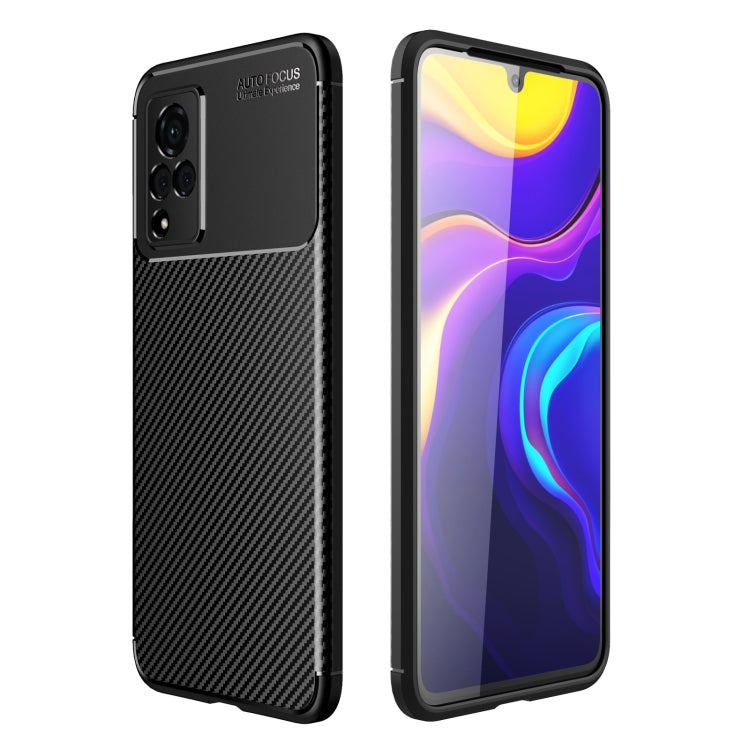 For vivo V21 Carbon Fiber Texture Shockproof TPU Case