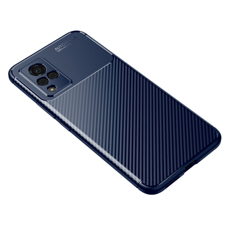 For vivo V21 Carbon Fiber Texture Shockproof TPU Case