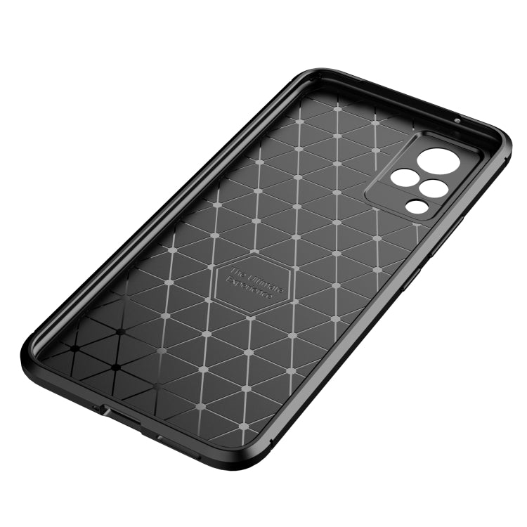For vivo V21 Carbon Fiber Texture Shockproof TPU Case
