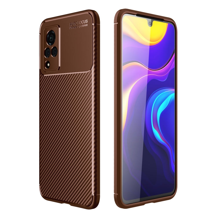 For vivo V21 Carbon Fiber Texture Shockproof TPU Case