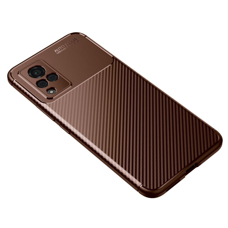 For vivo V21 Carbon Fiber Texture Shockproof TPU Case