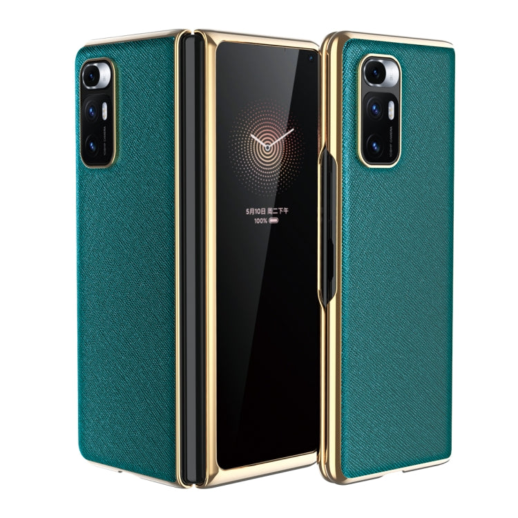 For Xiaomi Mi Mix Fold Electroplated Leather Texture Protective Case