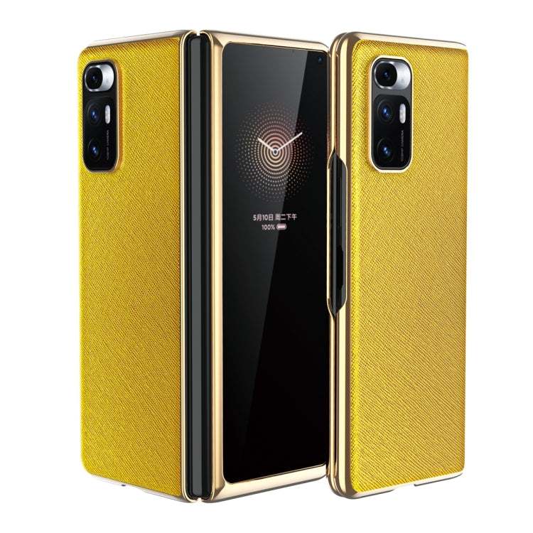 For Xiaomi Mi Mix Fold Electroplated Leather Texture Protective Case