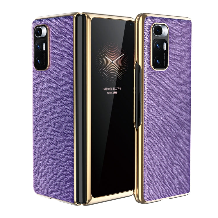 For Xiaomi Mi Mix Fold Electroplated Leather Texture Protective Case