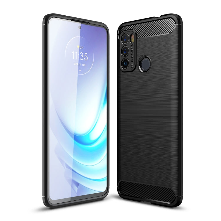 For Motorola Moto G60 Brushed Texture Carbon Fiber TPU Case