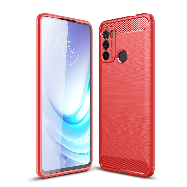 For Motorola Moto G60 Brushed Texture Carbon Fiber TPU Case
